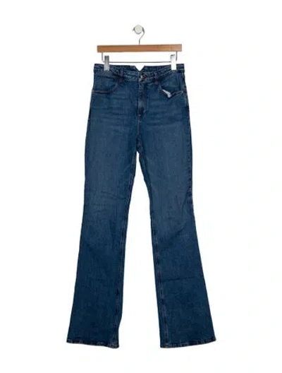 Pre-owned Sprwmn High-rise Wide Leg Jeans In Blue