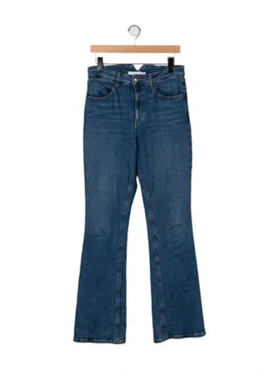 Pre-owned Sprwmn High-rise Wide Leg Jeans In Blue