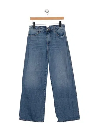 Pre-owned Sprwmn High-rise Wide Leg Jeans In Blue