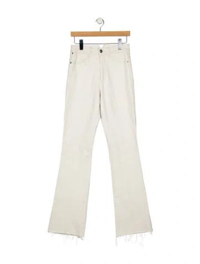 Pre-owned Sprwmn High-rise Wide Leg Jeans In White