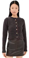 Sprwmn Ingrid Cashmere Jacket Brown Stripe In Brown
