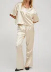 Sprwmn Kauai Straight Leg Pants In Champagne In Neutral
