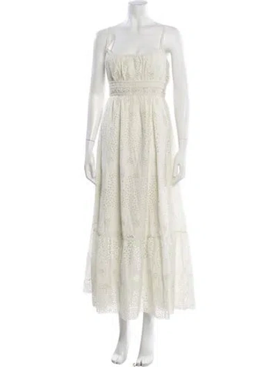 Pre-owned Sprwmn Lace Pattern Long Dress In Neutral