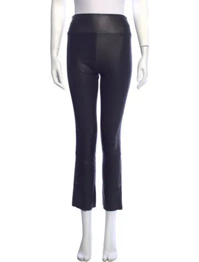 Pre-owned Sprwmn Lamb Leather Flared Pants In Black