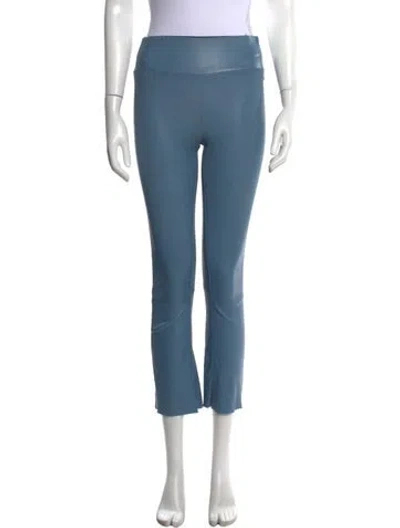 Pre-owned Sprwmn Lamb Leather Flared Pants In Blue