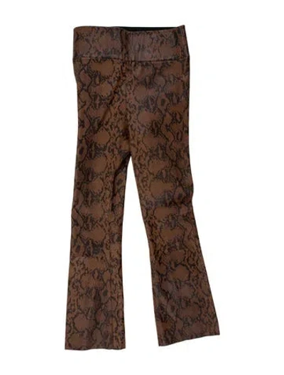 Pre-owned Sprwmn Lamb Leather Flared Pants In Brown