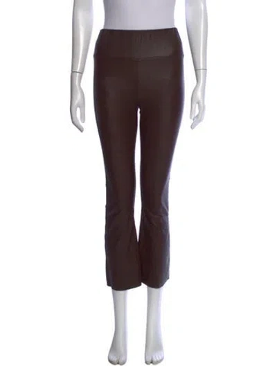 Pre-owned Sprwmn Lamb Leather Flared Pants In Brown