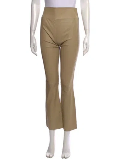 Pre-owned Sprwmn Lamb Leather Flared Pants In Neutrals