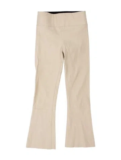 Pre-owned Sprwmn Lamb Leather Flared Pants In Neutrals