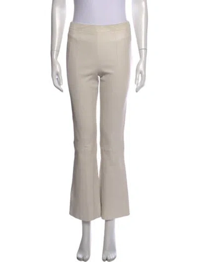 Pre-owned Sprwmn Lamb Leather Flared Pants In Neutrals