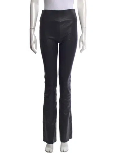 Pre-owned Sprwmn Lamb Leather Flared Pants W/ Tags In Black