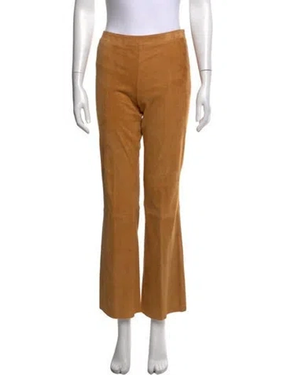 Pre-owned Sprwmn Lamb Leather Flared Pants W/ Tags In Brown