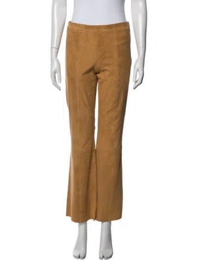 Pre-owned Sprwmn Lamb Leather Flared Pants W/ Tags In Brown