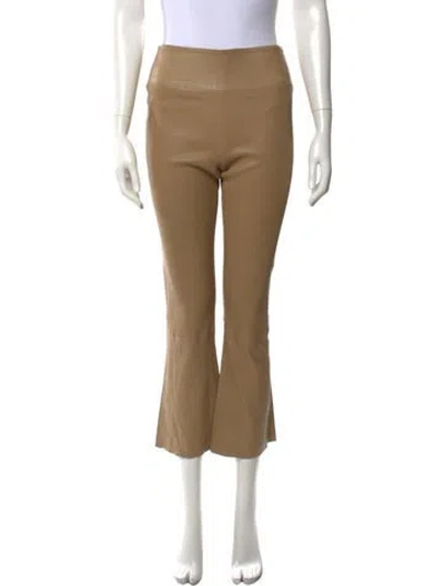Pre-owned Sprwmn Lamb Leather Flared Pants W/ Tags In Brown