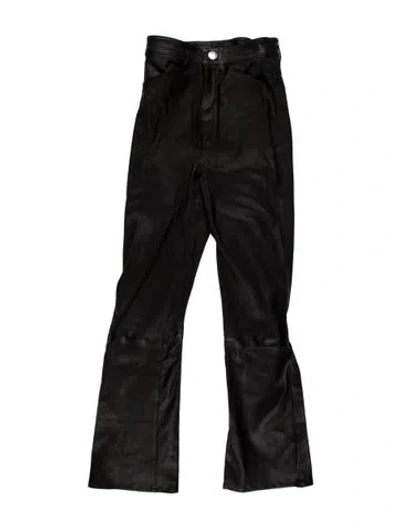 Pre-owned Sprwmn Lamb Leather Flared Pants W/ Tags In Grey