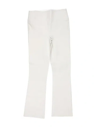 Pre-owned Sprwmn Lamb Leather Flared Pants W/ Tags In White
