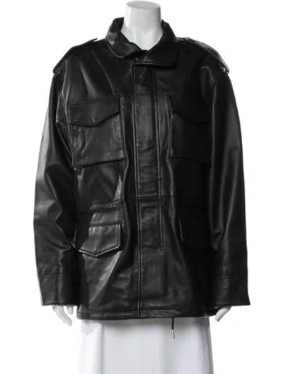 Pre-owned Sprwmn Lamb Leather Jacket W/ Tags In Gray