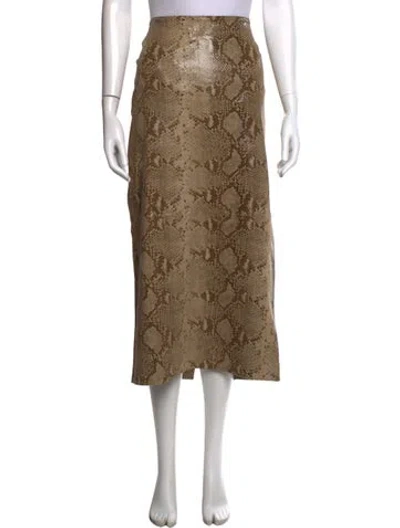 Pre-owned Sprwmn Lamb Leather Midi Length Skirt