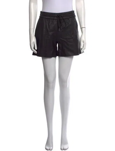 Pre-owned Sprwmn Lamb Leather Mini Shorts In Black