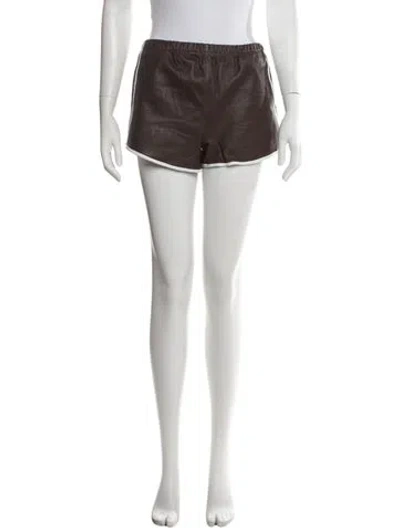 Pre-owned Sprwmn Lamb Leather Mini Shorts In Black/blue