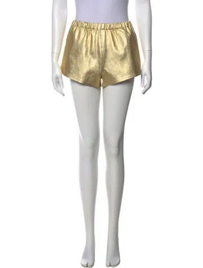 Pre-owned Sprwmn Lamb Leather Mini Shorts In Blue