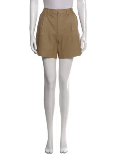 Pre-owned Sprwmn Lamb Leather Mini Shorts W/ Tags In Neutral