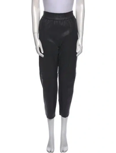 Pre-owned Sprwmn Lamb Leather Skinny Leg Pants In Black