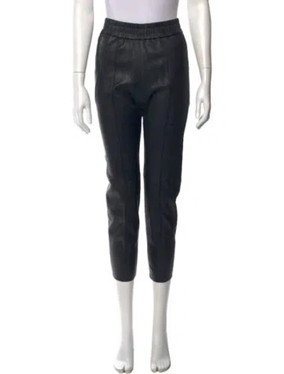 Pre-owned Sprwmn Lamb Leather Skinny Leg Pants In Black