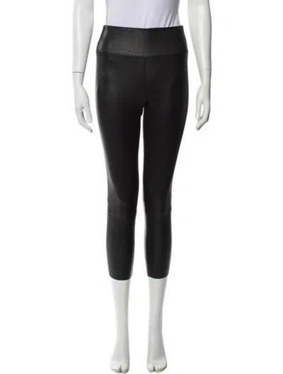 Pre-owned Sprwmn Lamb Leather Skinny Leg Pants In Black