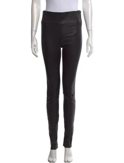 Pre-owned Sprwmn Lamb Leather Skinny Leg Pants In Black