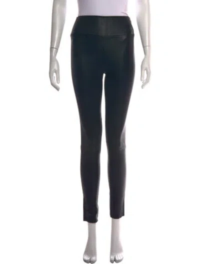 Pre-owned Sprwmn Lamb Leather Skinny Leg Pants In Black