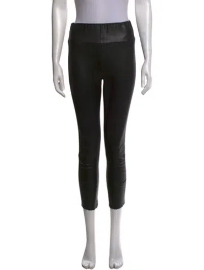 Pre-owned Sprwmn Lamb Leather Skinny Leg Pants In Black