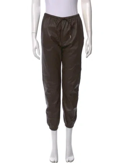 Pre-owned Sprwmn Lamb Leather Skinny Leg Pants In Brown