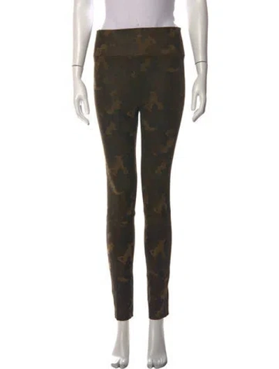 Pre-owned Sprwmn Lamb Leather Skinny Leg Pants In Green