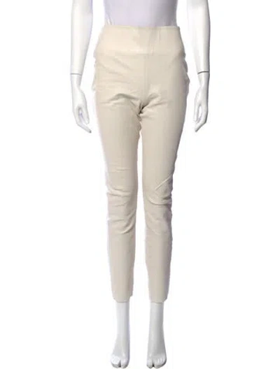 Pre-owned Sprwmn Lamb Leather Skinny Leg Pants In Neutrals