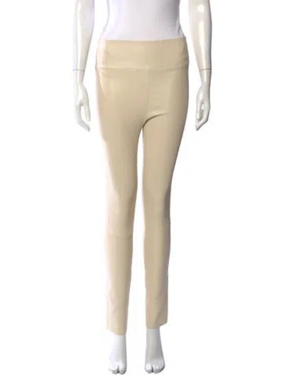Pre-owned Sprwmn Lamb Leather Skinny Leg Pants In Neutrals