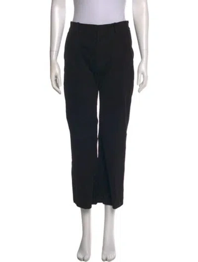 Pre-owned Sprwmn Lamb Leather Straight Leg Pants In Black