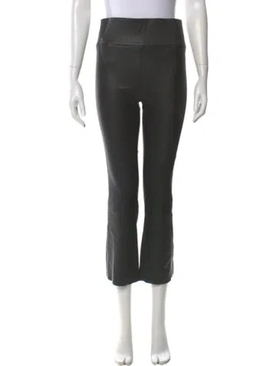 Pre-owned Sprwmn Lamb Leather Straight Leg Pants In Black
