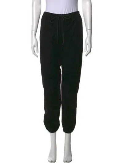 Pre-owned Sprwmn Lamb Leather Straight Leg Pants In Black