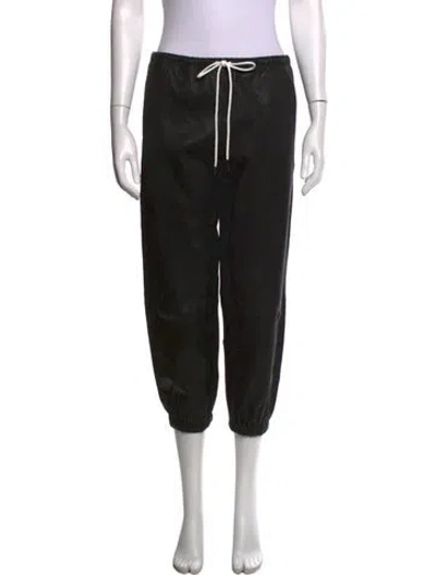 Pre-owned Sprwmn Lamb Leather Straight Leg Pants In Black