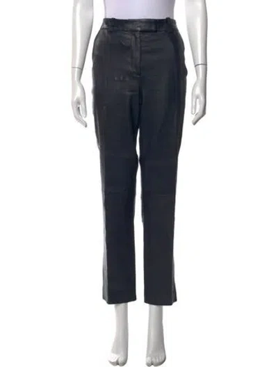 Pre-owned Sprwmn Lamb Leather Straight Leg Pants In Blue