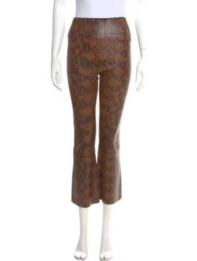 Pre-owned Sprwmn Lamb Leather Straight Leg Pants In Brown