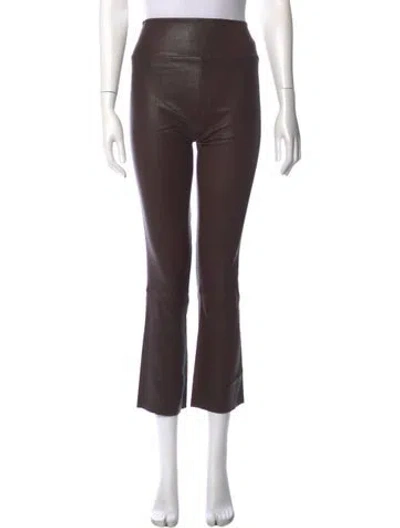 Pre-owned Sprwmn Lamb Leather Straight Leg Pants In Gray