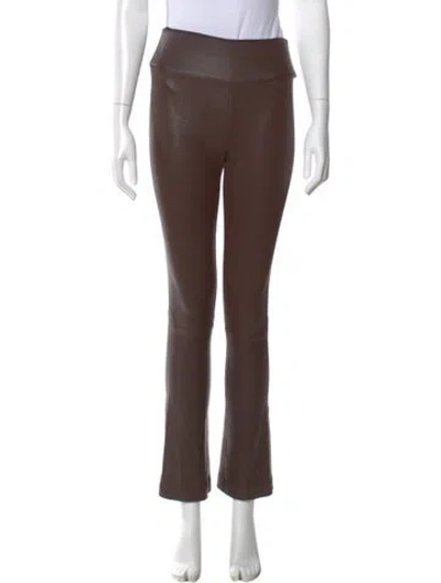 Pre-owned Sprwmn Lamb Leather Straight Leg Pants In Gray