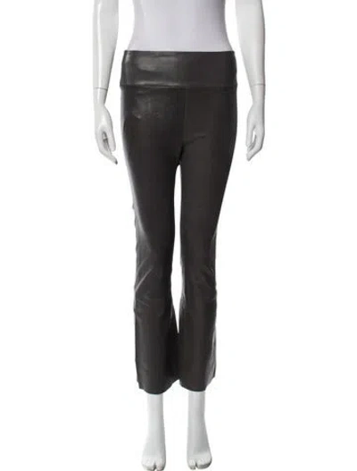 Pre-owned Sprwmn Lamb Leather Straight Leg Pants In Gray