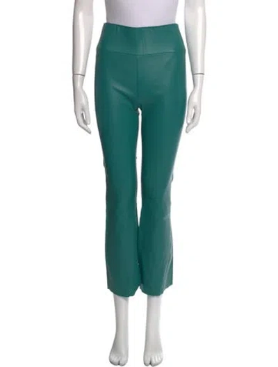 Pre-owned Sprwmn Lamb Leather Straight Leg Pants In Green