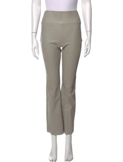 Pre-owned Sprwmn Lamb Leather Straight Leg Pants In Grey