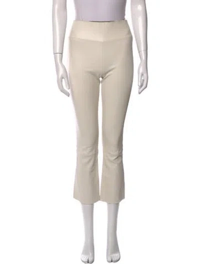 Pre-owned Sprwmn Lamb Leather Straight Leg Pants In Neutral
