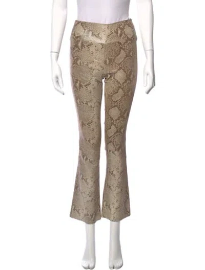 Pre-owned Sprwmn Lamb Leather Straight Leg Pants In Neutral