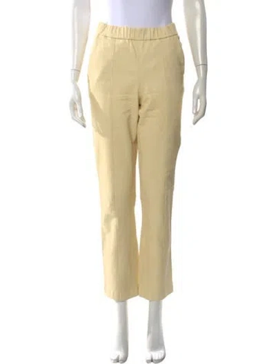 Pre-owned Sprwmn Lamb Leather Straight Leg Pants In Neutral